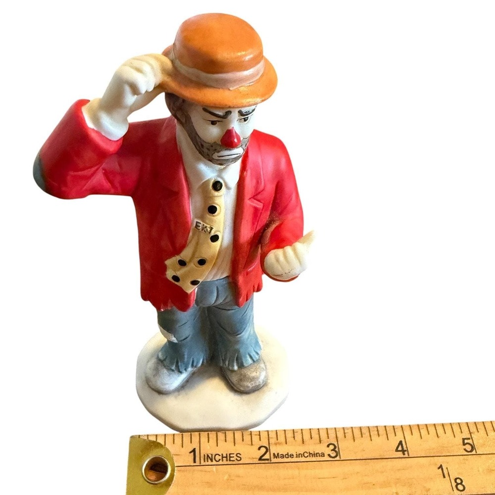 Emmett Kelly Jr Flambro Sad Clown Figurie EKJ Vintage {prce;aom 5In - Picture 8 of 10